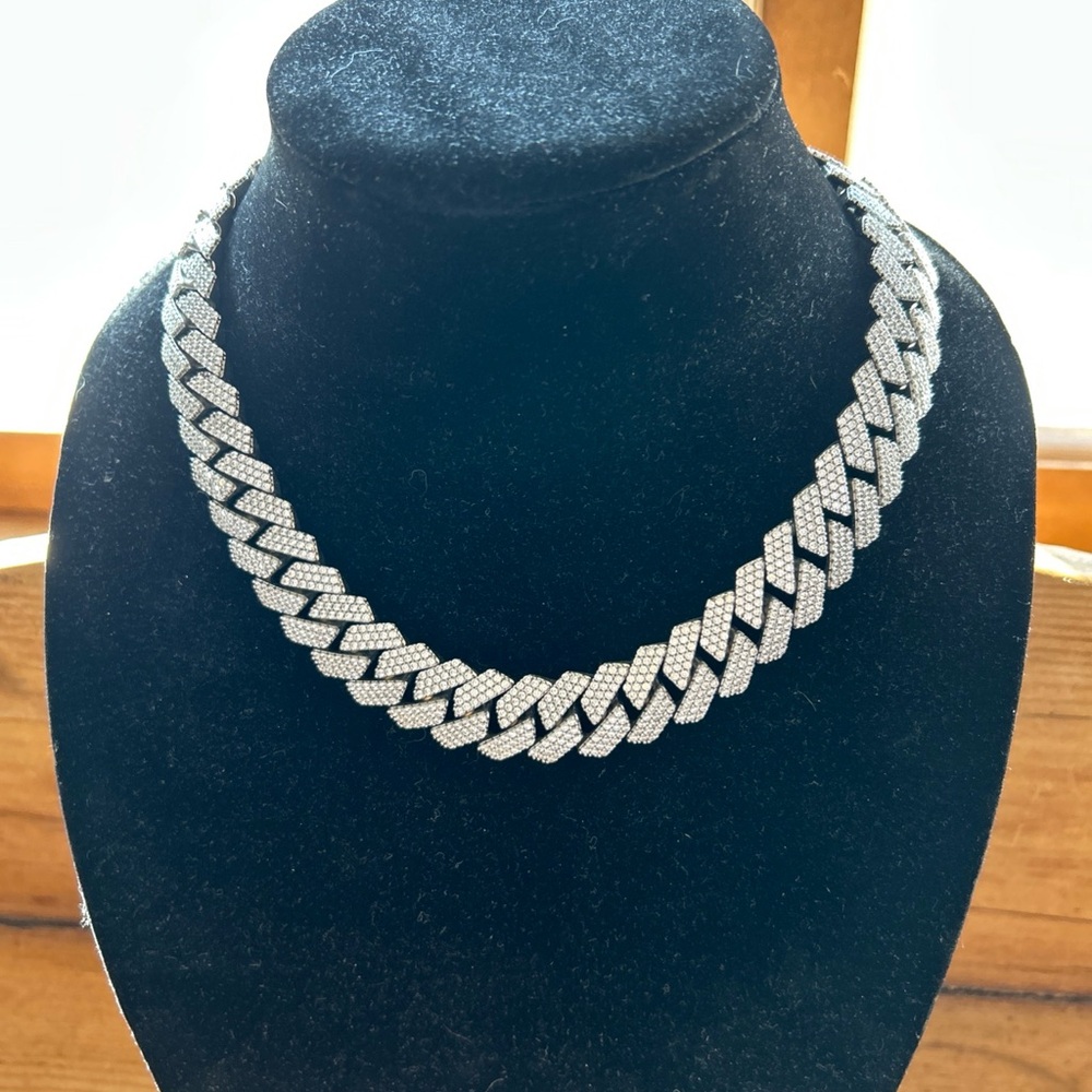 Silver Men's Cuban Link Chain Necklace